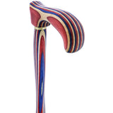 USA-Made Patriotic Twist Cane: Red, White & Blue Laminate Wooden Colortone Walking Canes - Tophatter Daily Deals