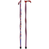 USA-Made Patriotic Twist Cane: Red, White & Blue Laminate Wooden Colortone Walking Canes - Tophatter Daily Deals