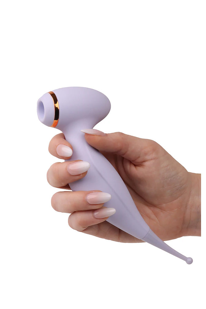 Amour - Dual Function Air Pulse Stimulator & Vibrator Lilac Sex Toy - Tophatter Daily Deals