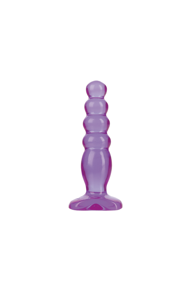 Crystal Jellies by Doc Johnson - Anal Delight Beaded Plug - Purple Sex Toy - Tophatter Daily Deals