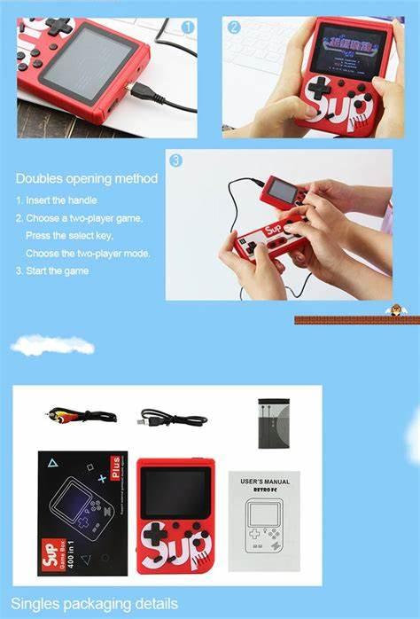 ANDOWL HANDHELD NES 8-BIT CONSOLE, 400-IN-1 - Tophatter's Army Deals GADGETS - Tophatter Daily Deals