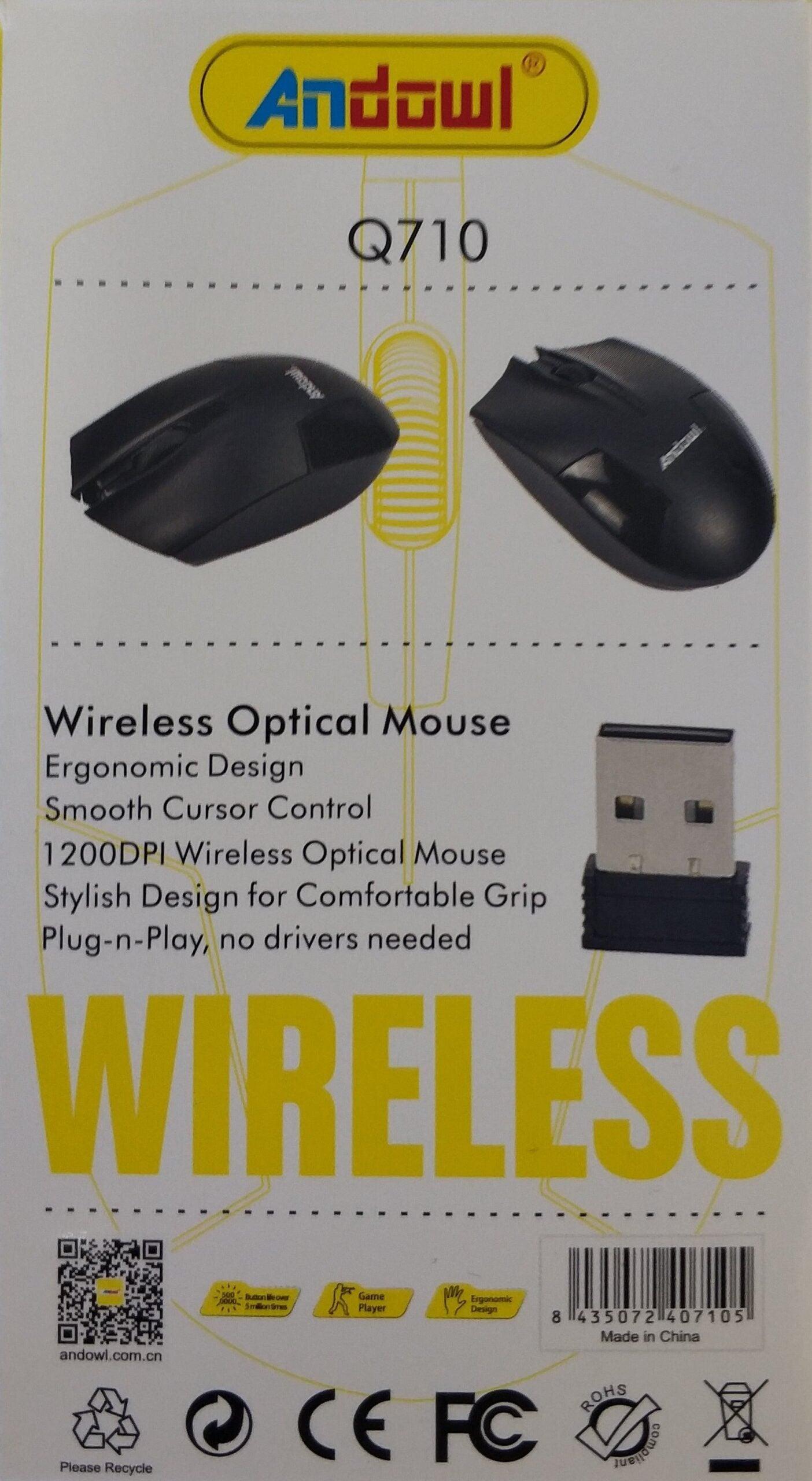 ANDOWL QM76 WIRELESS OPTICAL MOUSE - Tophatter's Army Deals CCTV - Tophatter Daily Deals