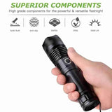 ANDOWL RECHARGEABLE 18650MAH FLASHLIGHT-Q-5109 - Tophatter's Army Deals FLASHLIGHTS - Tophatter Daily Deals