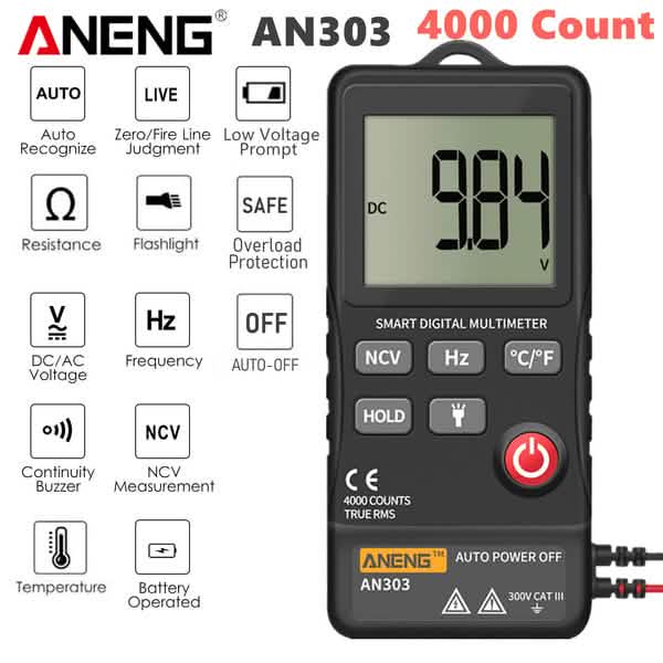 ANENG 4.7-Inch LCD Display 6000 Count AC/DC Digital Multimeter Home Improvement - Tophatter Daily Deals