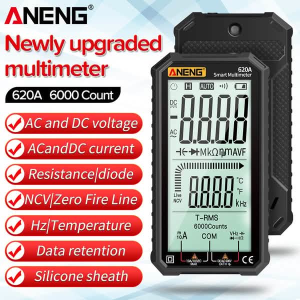 ANENG 4.7-Inch LCD Display 6000 Count AC/DC Digital Multimeter Home Improvement - Tophatter Daily Deals