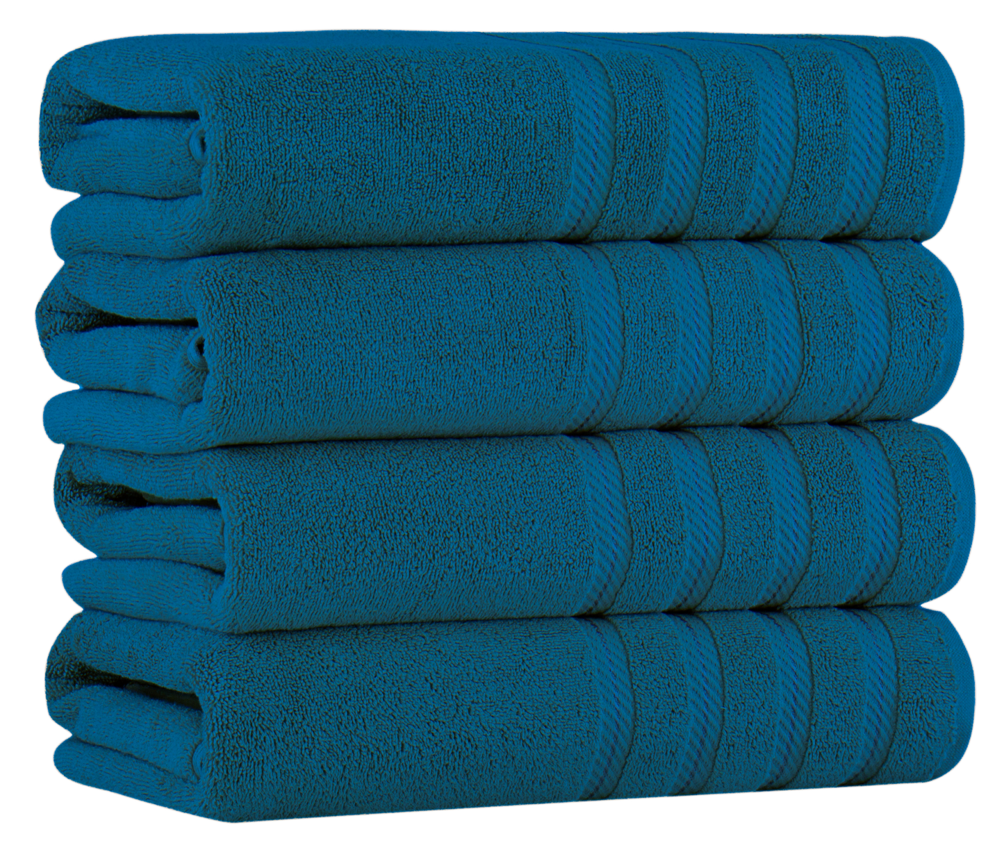 Antalya Turkish Cotton Luxury Bath Towels Set - 4 Pieces Colonial Blue Bath Towel - Tophatter Daily Deals