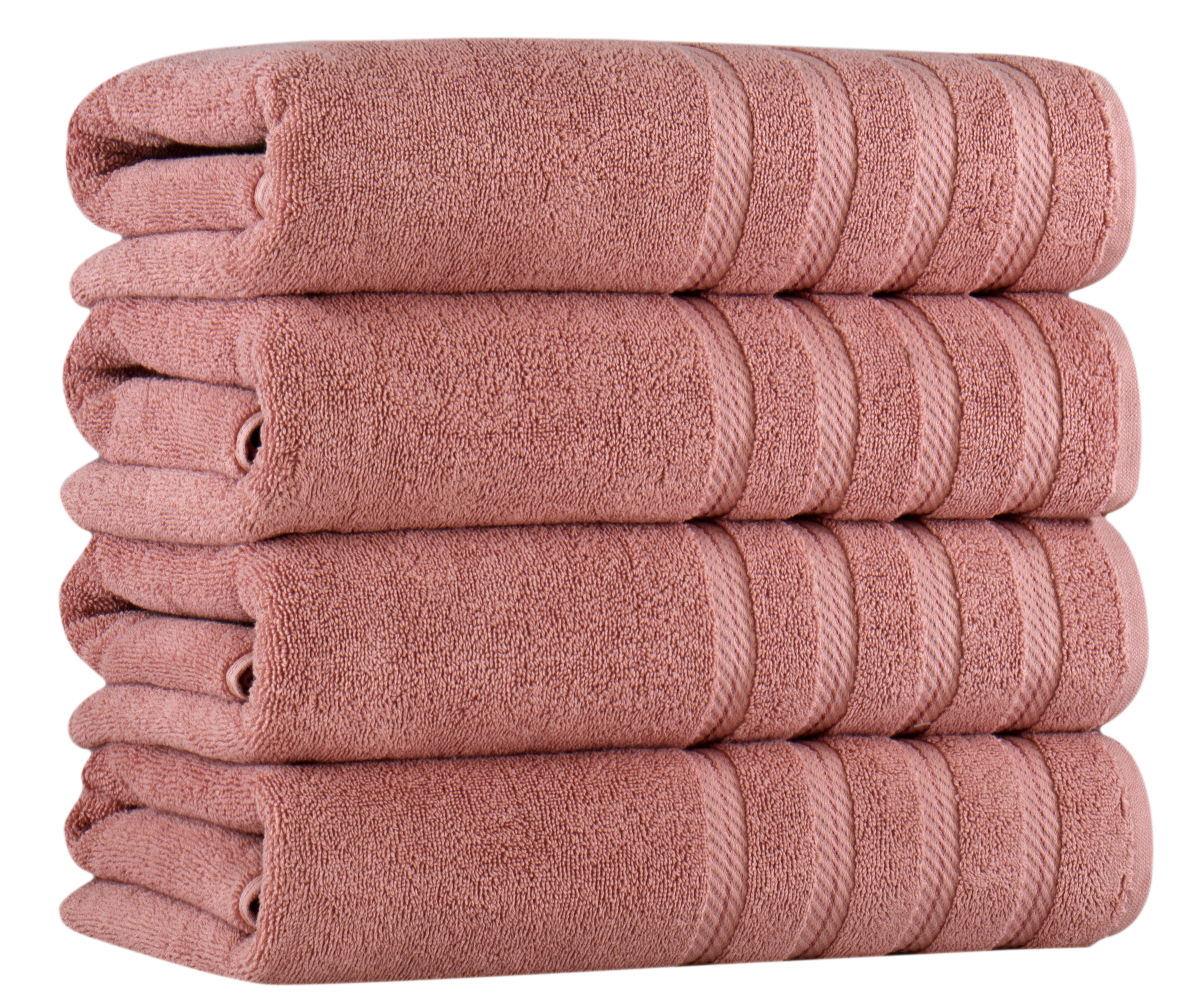 Antalya Turkish Cotton Luxury Bath Towels Set - 4 Pieces Coral Bath Towel - Tophatter Daily Deals