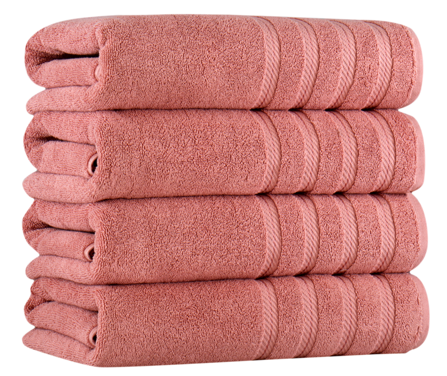 Antalya Turkish Cotton Luxury Bath Towels Set - 4 Pieces Coral Bath Towel - Tophatter Daily Deals