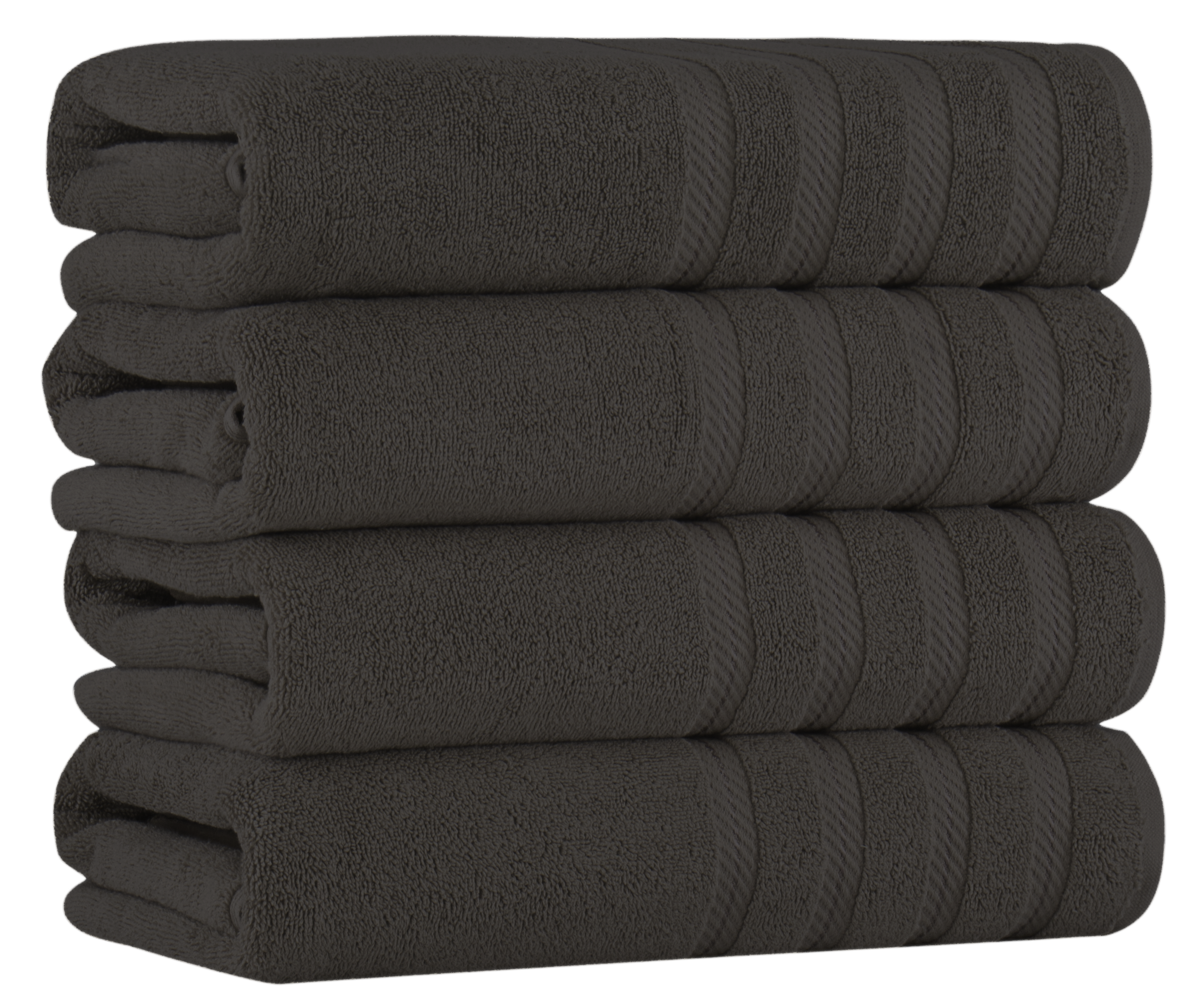 Antalya Turkish Cotton Luxury Bath Towels Set - 4 Pieces Twilight Grey Bath Towel - Tophatter Daily Deals