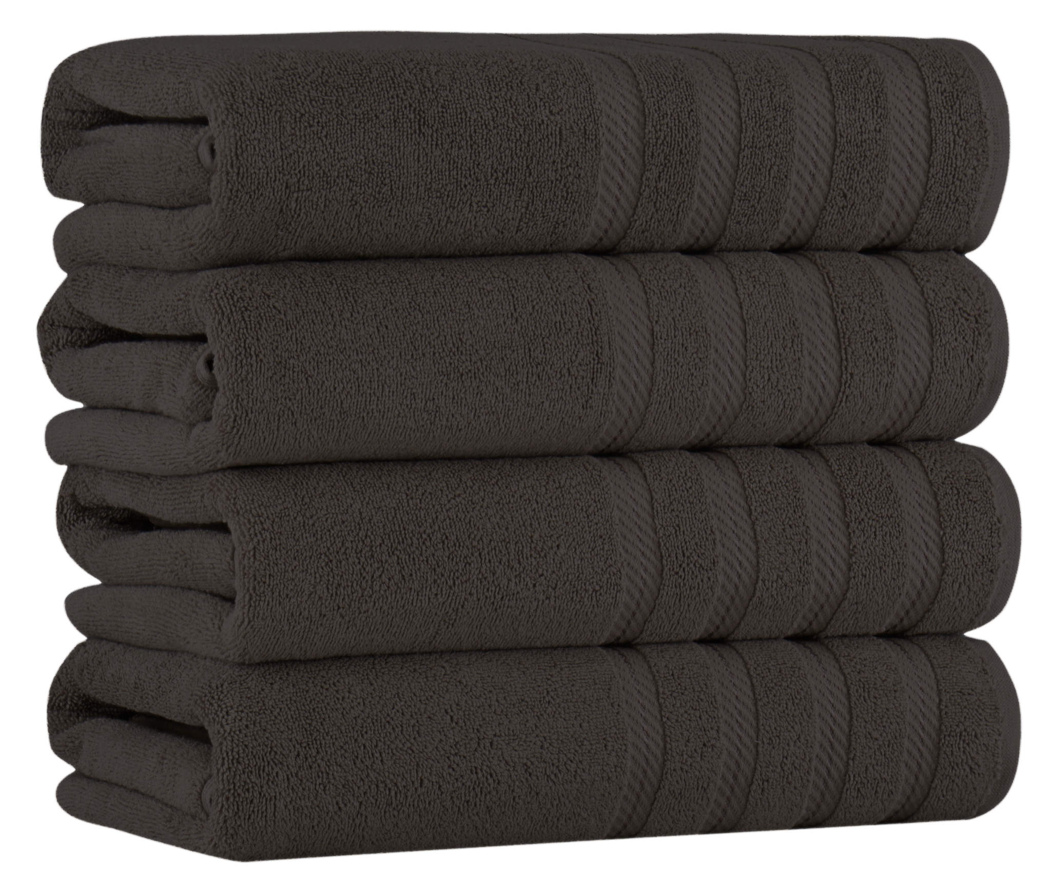 Antalya Turkish Cotton Luxury Bath Towels Set - 4 Pieces Twilight Grey Bath Towel - Tophatter Daily Deals
