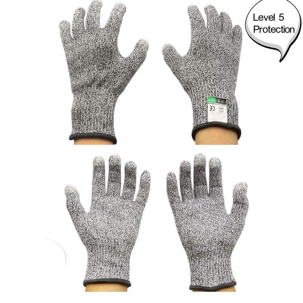 Anti-Cut Gloves 5 Grade Safety Cut Proof Stab Resistant Stainless Steel Home Improvement - Tophatter Daily Deals