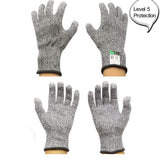 Anti-Cut Gloves 5 Grade Safety Cut Proof Stab Resistant Stainless Steel Home Improvement - Tophatter Daily Deals