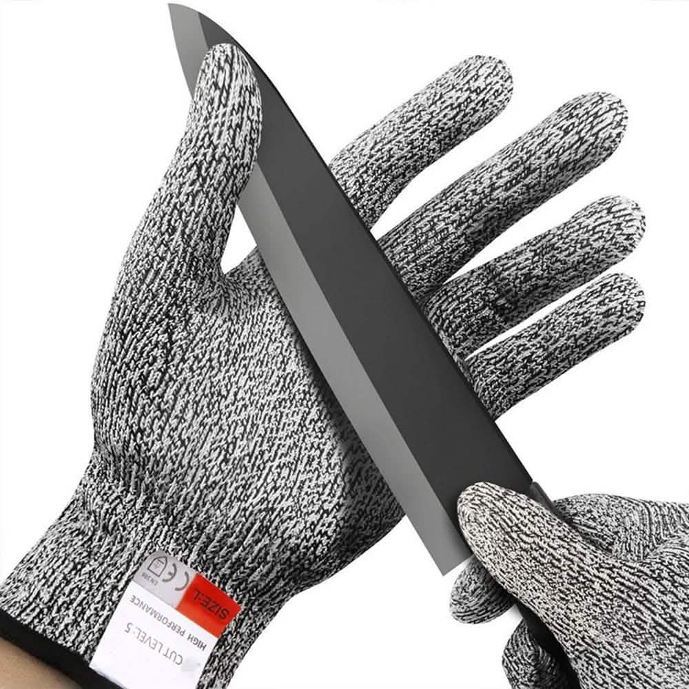 Anti-Cut Gloves 5 Grade Safety Cut Proof Stab Resistant Stainless Steel Home Improvement - Tophatter Daily Deals