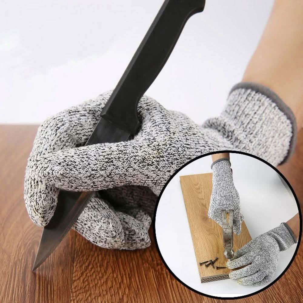 Anti-Cut Gloves 5 Grade Safety Cut Proof Stab Resistant Stainless Steel Home Improvement - Tophatter Daily Deals