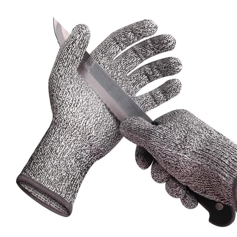 Anti-Cut Gloves 5 Grade Safety Cut Proof Stab Resistant Stainless Steel Home Improvement - Tophatter Daily Deals