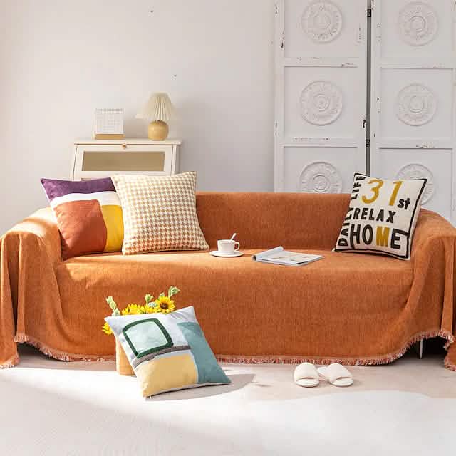Anti-Scratch Cat Sofa Blanket Orange Furniture & Decor - Tophatter Daily Deals