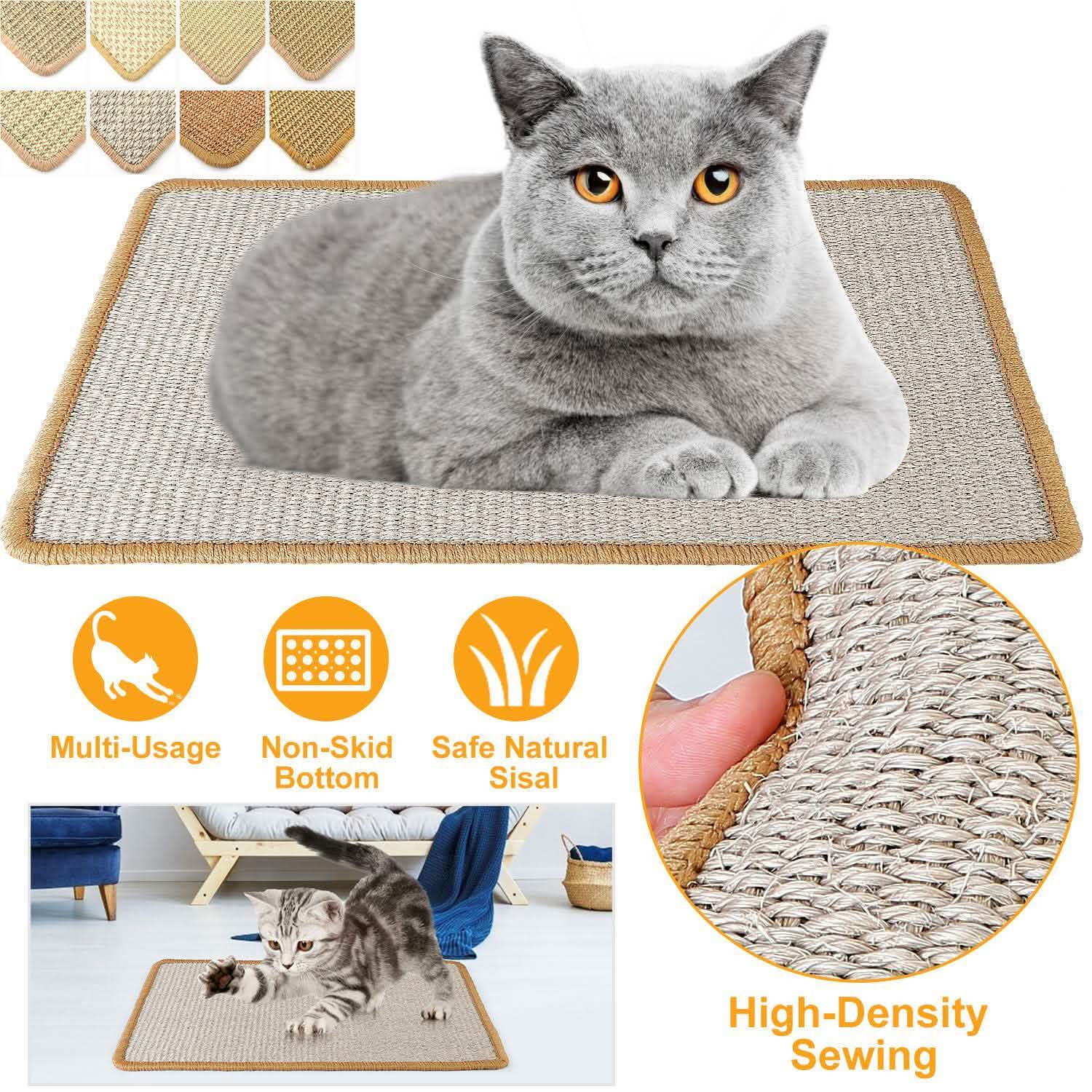 Anti-Slip Mat Horizontal Cat Floor Scratching Pad Rug Pet Supplies - Tophatter Daily Deals
