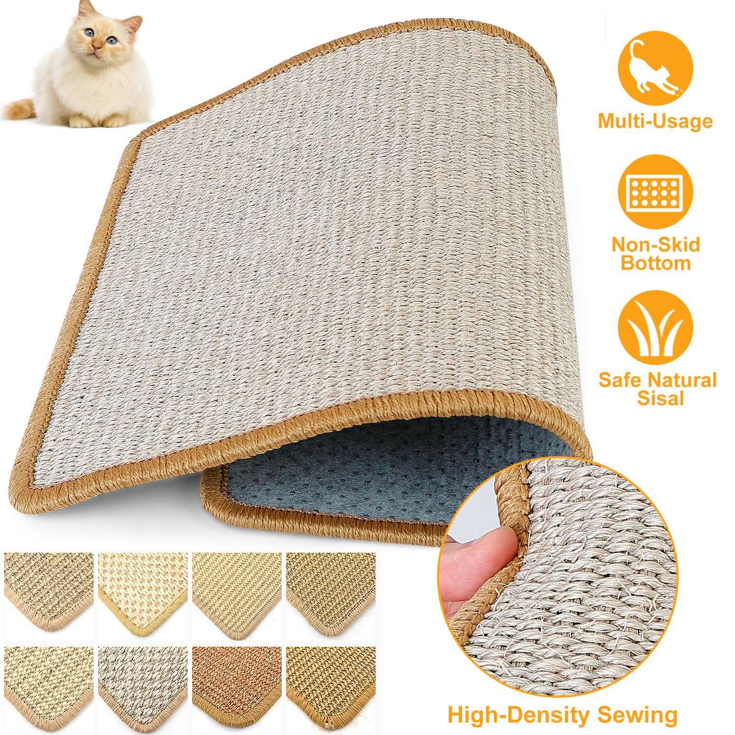 Anti-Slip Mat Horizontal Cat Floor Scratching Pad Rug Pet Supplies - Tophatter Daily Deals