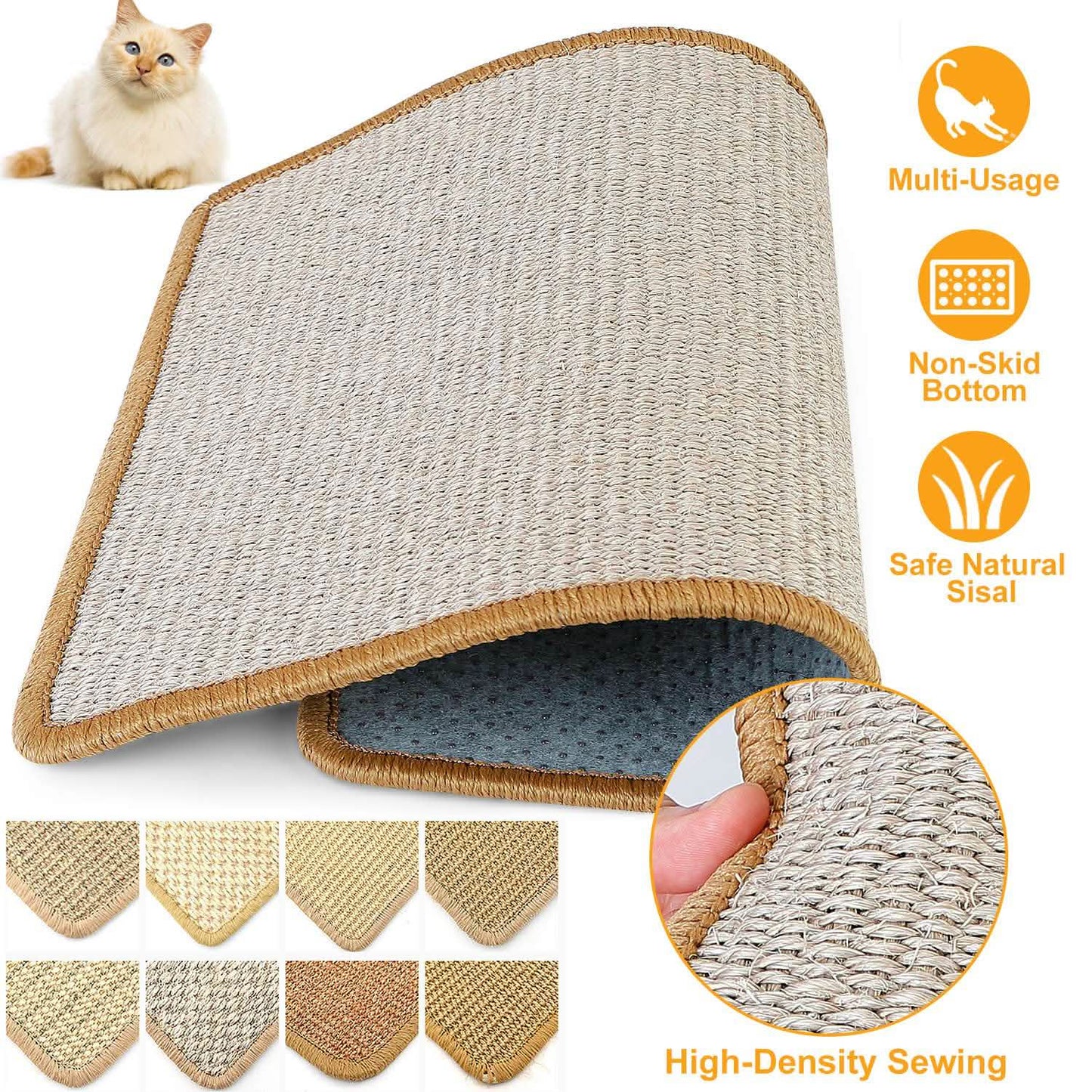 Anti-Slip Mat Horizontal Cat Floor Scratching Pad Rug Pet Supplies - Tophatter Daily Deals