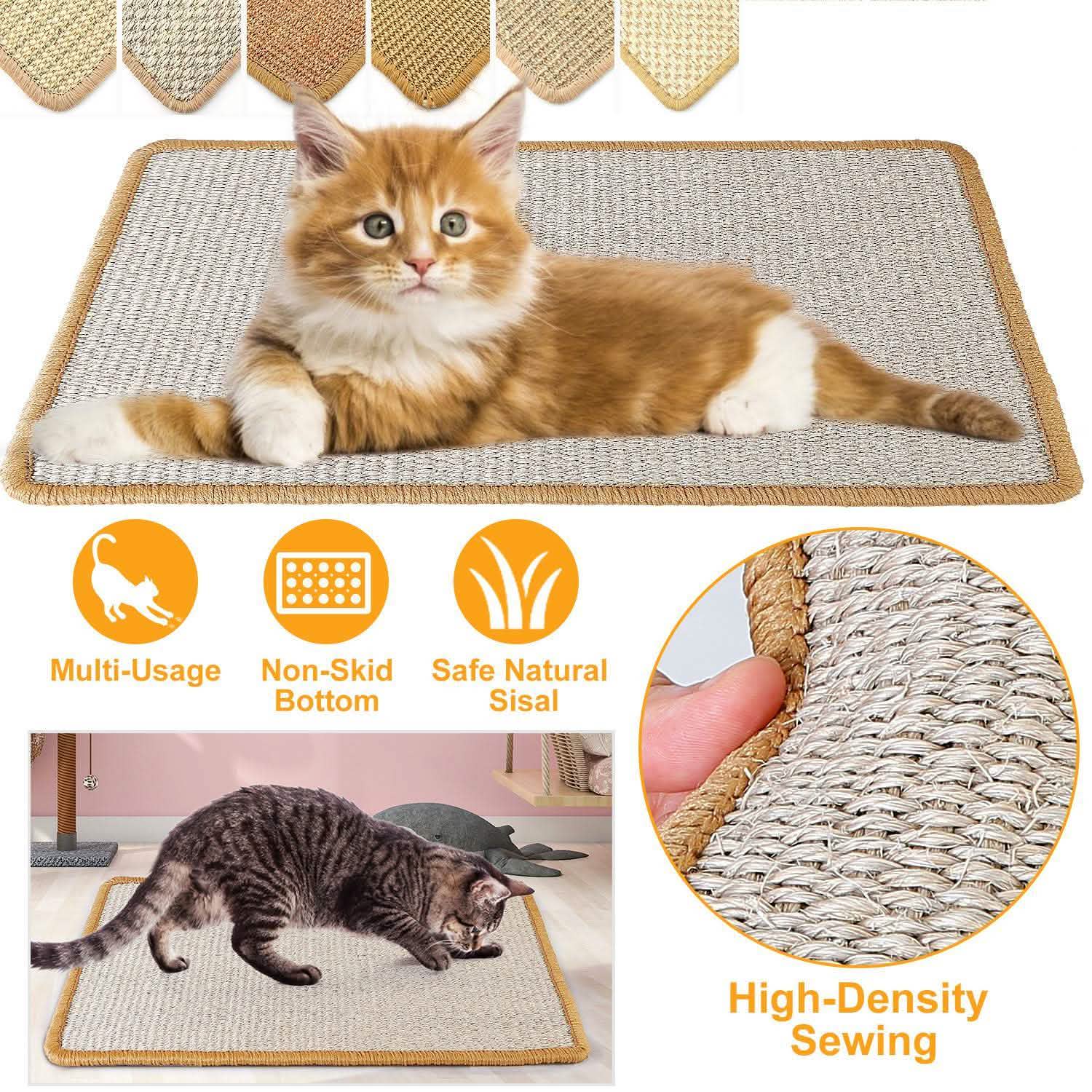 Anti-Slip Mat Horizontal Cat Floor Scratching Pad Rug Pet Supplies - Tophatter Daily Deals