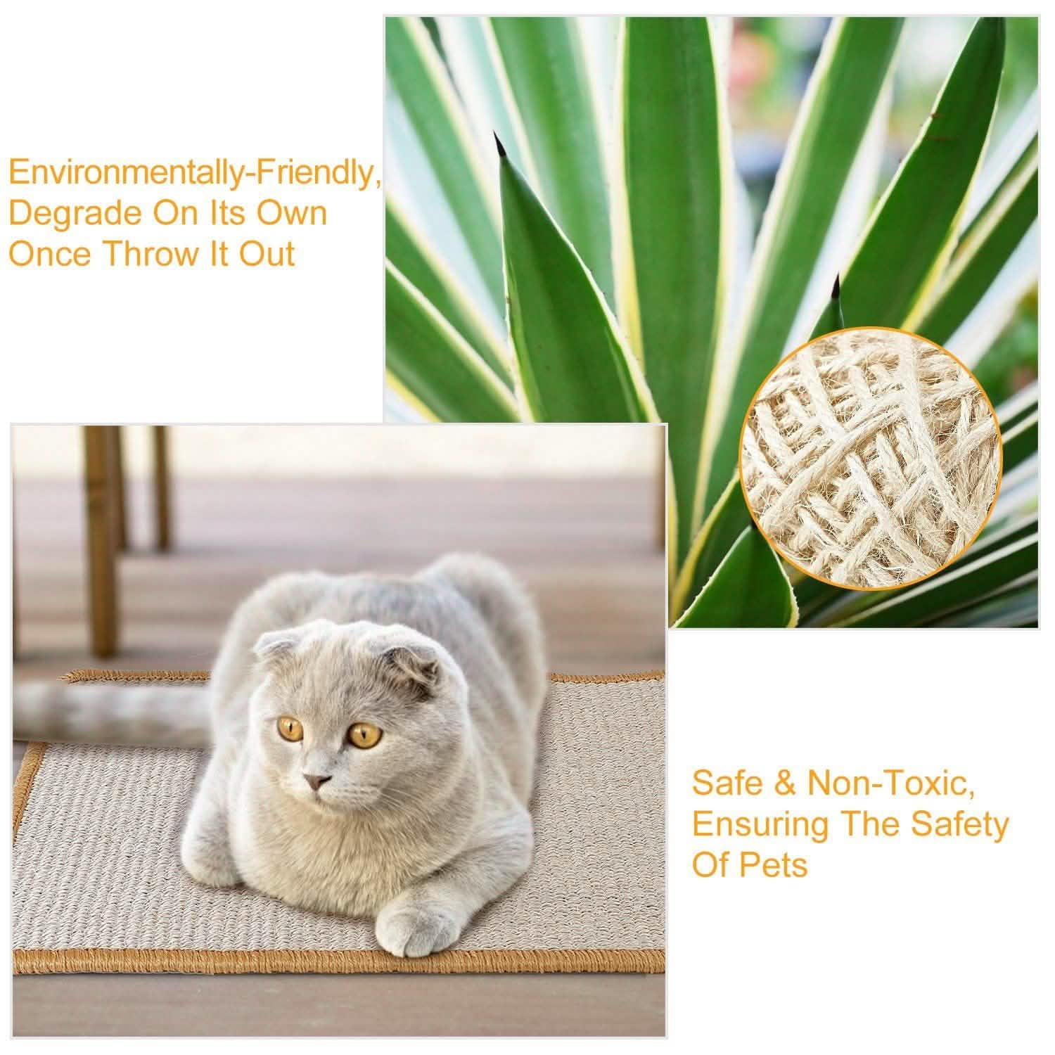 Anti-Slip Mat Horizontal Cat Floor Scratching Pad Rug Pet Supplies - Tophatter Daily Deals