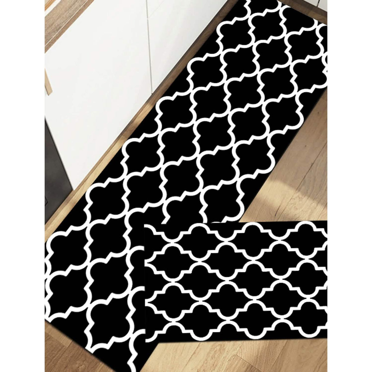 Anti-Slip Waterproof Kitchen Mat Carpet Black Kitchen Storage - Tophatter Daily Deals