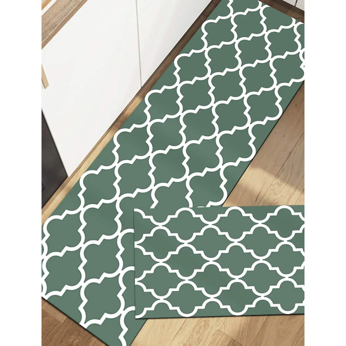 Anti-Slip Waterproof Kitchen Mat Carpet Green Kitchen Storage - Tophatter Daily Deals