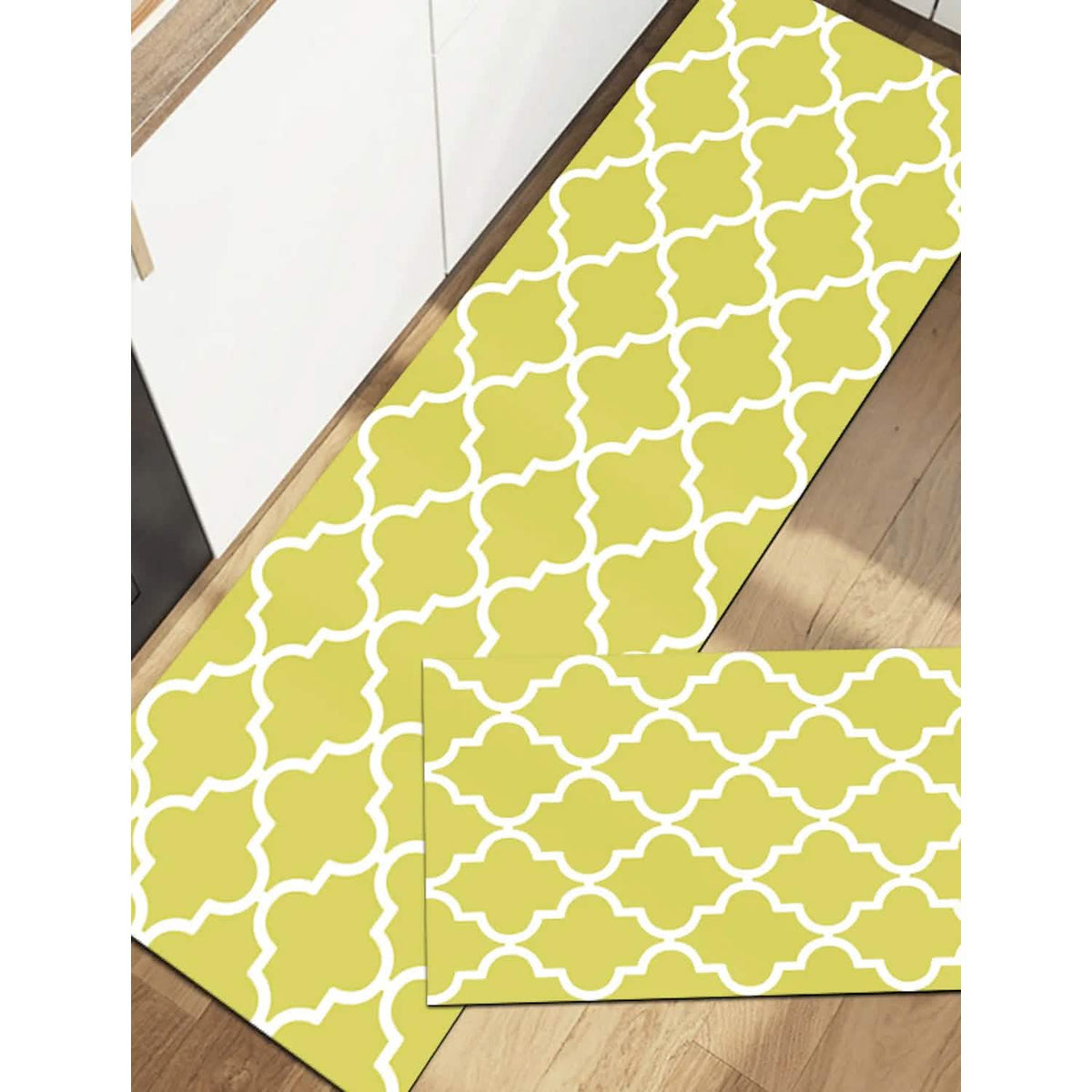 Anti-Slip Waterproof Kitchen Mat Carpet Yellow Kitchen Storage - Tophatter Daily Deals