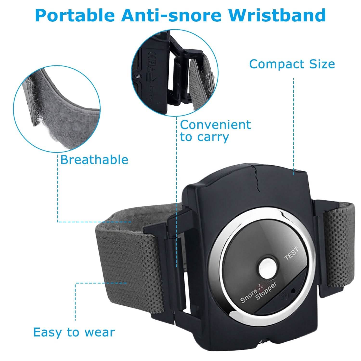 Anti-Snore Infrared Wristband with Conductive Film Health & Wellness - Tophatter Daily Deals