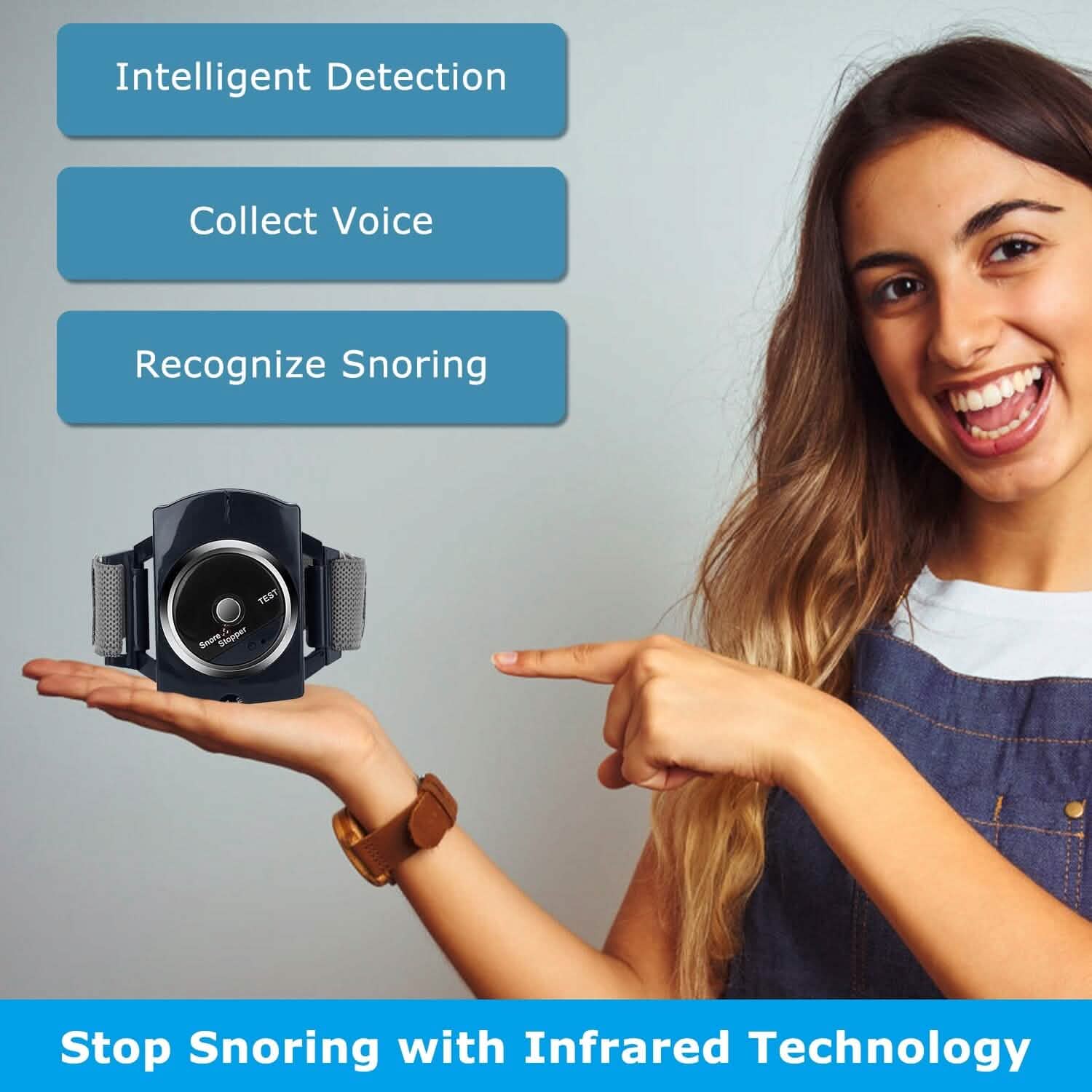 Anti-Snore Infrared Wristband with Conductive Film Health & Wellness - Tophatter Daily Deals