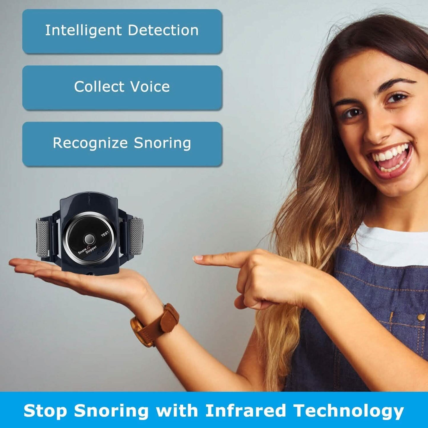 Anti-Snore Infrared Wristband with Conductive Film Health & Wellness - Tophatter Daily Deals