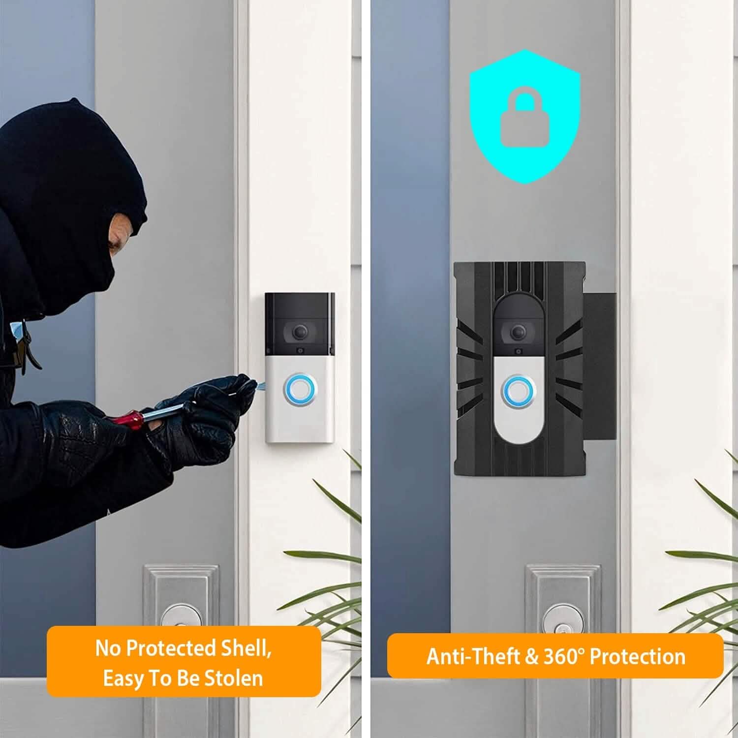 Anti Theft Video Doorbell Door Mount Fit for Most Doorbell Camera Accessories Smart Home & Security - Tophatter Daily Deals