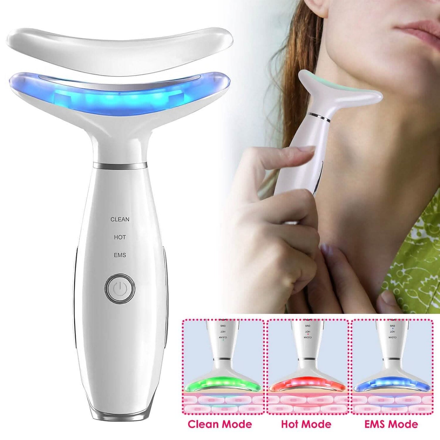 Anti Wrinkles Face Neck Massager Double Chin Reducer Beauty & Personal Care - Tophatter Daily Deals