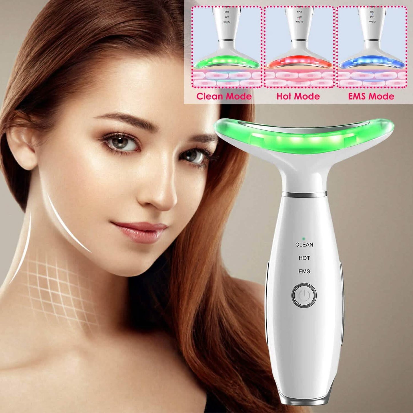 Anti Wrinkles Face Neck Massager Double Chin Reducer Beauty & Personal Care - Tophatter Daily Deals