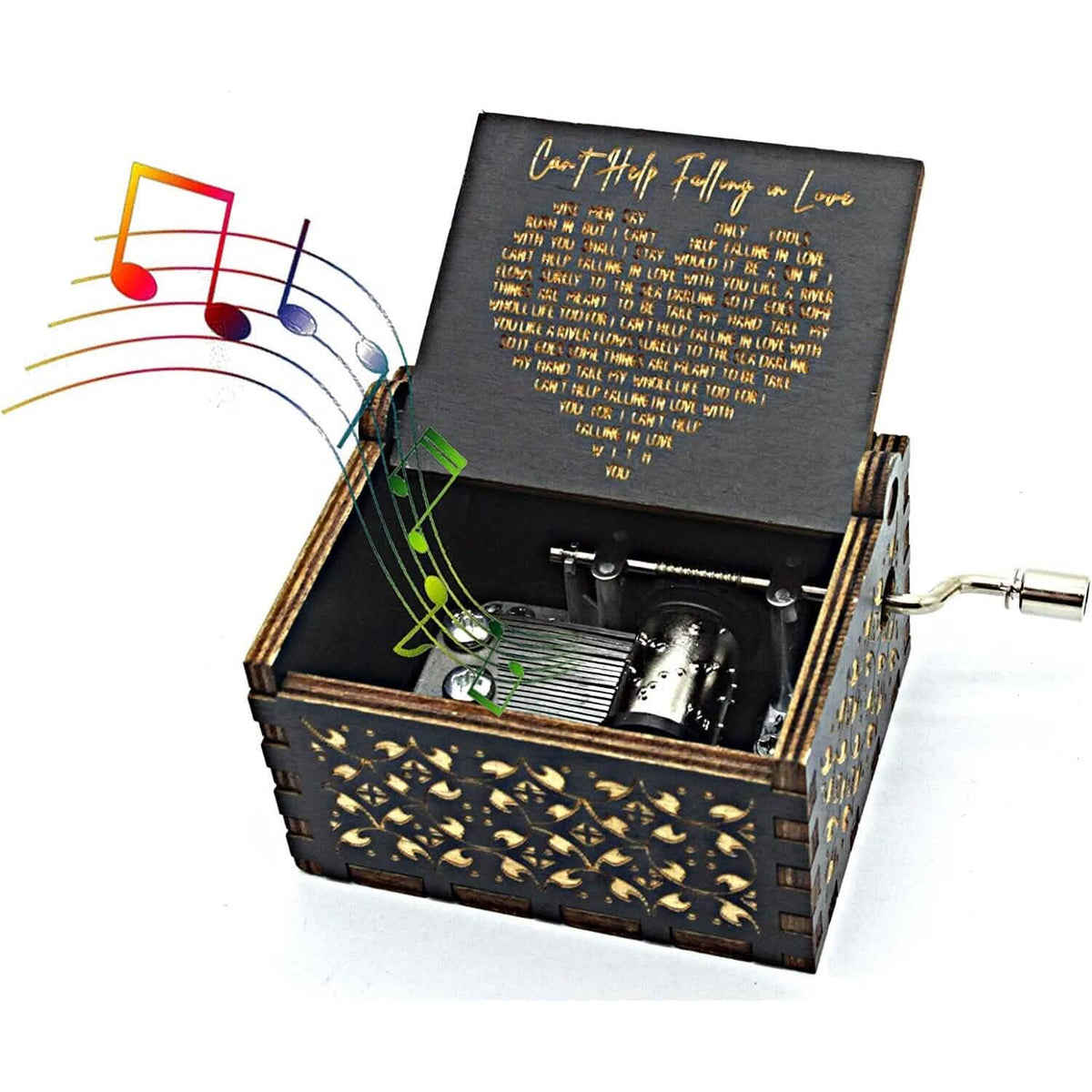 Antique Engraved Musical Box Can't Help Falling in Love Toys & Games - Tophatter Daily Deals
