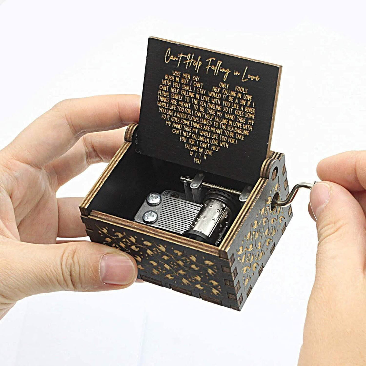 Antique Engraved Musical Box Can't Help Falling in Love Toys & Games - Tophatter Daily Deals