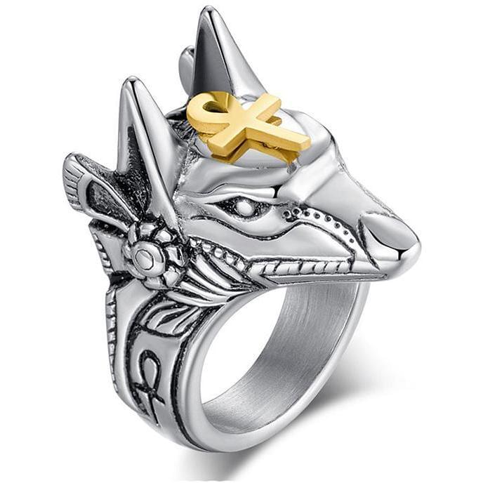 Anubis Full Stainless Steel Self Defense Ring Self Defense Jewelry - Tophatter Daily Deals