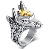 Anubis Full Stainless Steel Self Defense Ring Self Defense Jewelry - Tophatter Daily Deals