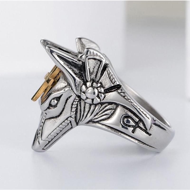 Anubis Full Stainless Steel Self Defense Ring Self Defense Jewelry - Tophatter Daily Deals