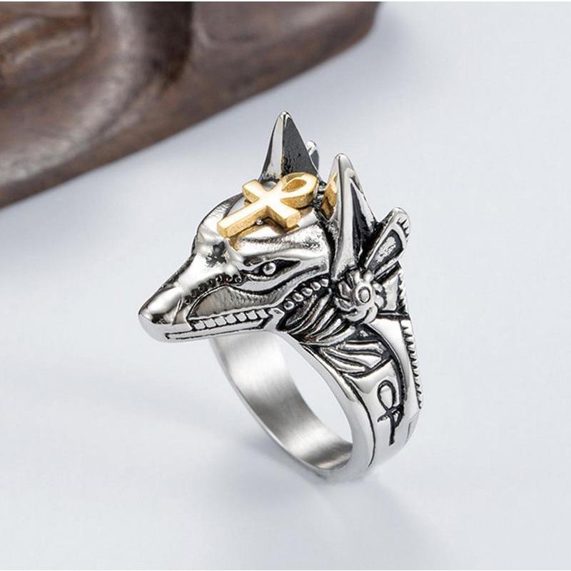 Anubis Full Stainless Steel Self Defense Ring Self Defense Jewelry - Tophatter Daily Deals