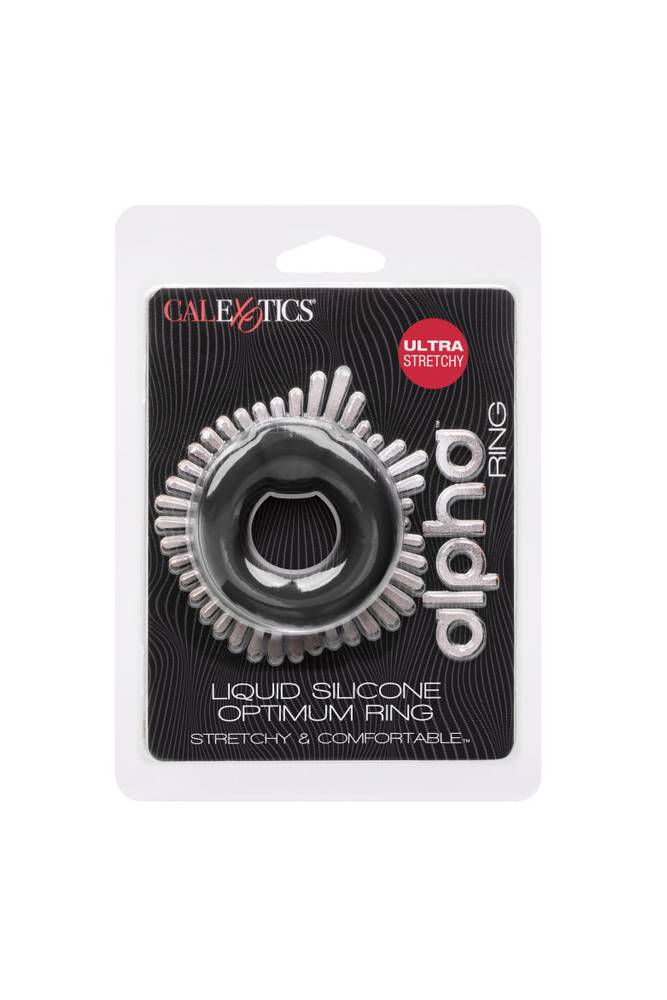 Cal Exotics - Alpha - Liquid Silicone Optimum Ring - Black Sex Toy - Tophatter Daily Deals