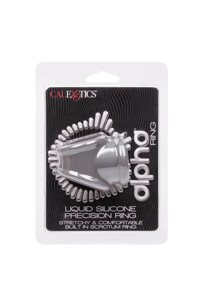 Cal Exotics - Alpha - Liquid Silicone Precision Ring with Scrotum Support - Grey Sex Toy - Tophatter Daily Deals