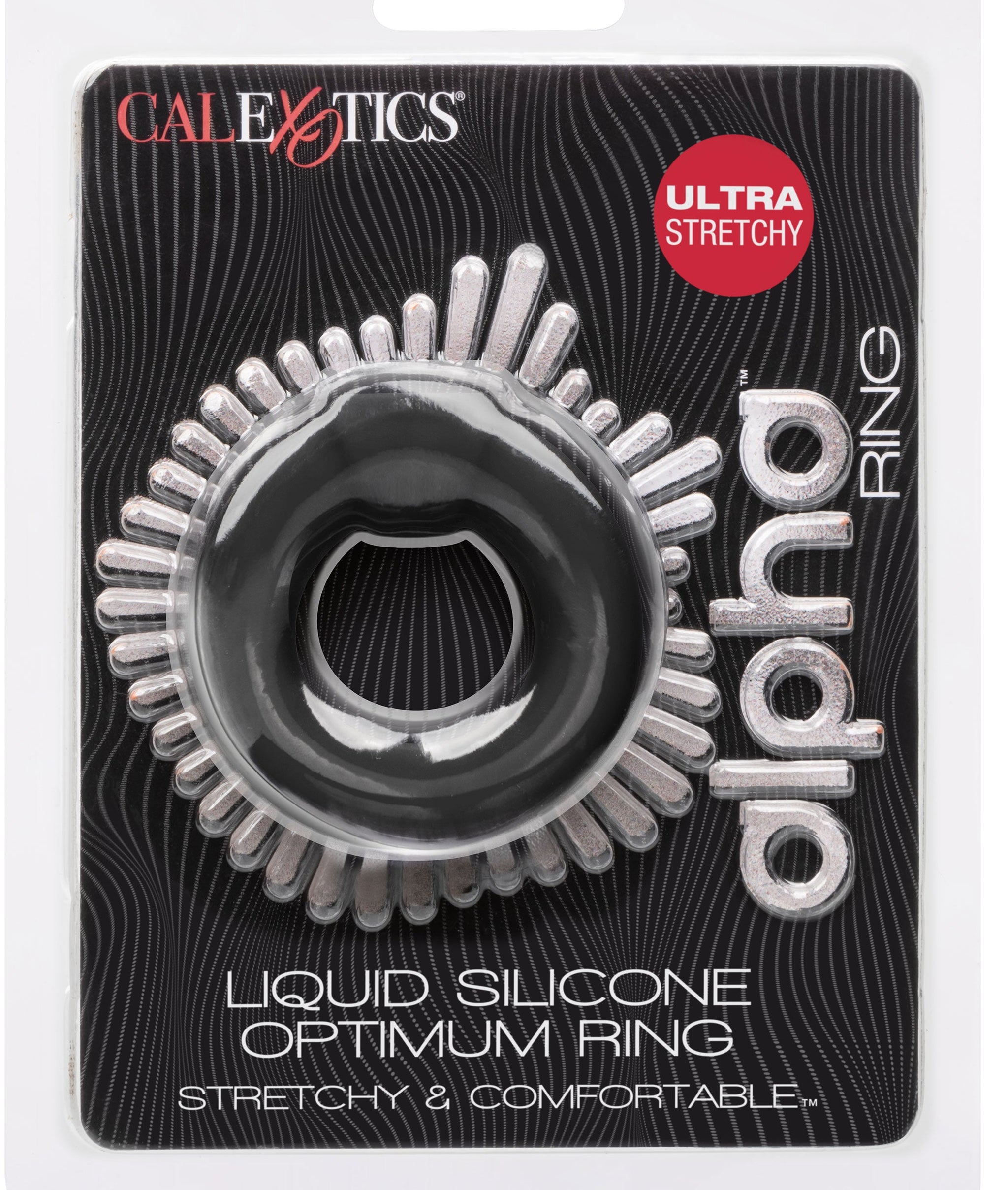 Alpha Liquid Silicone Optimum Ring Ultra Stretchy Black Size Medium > Cock Ring > Single - Tophatter Daily Deals