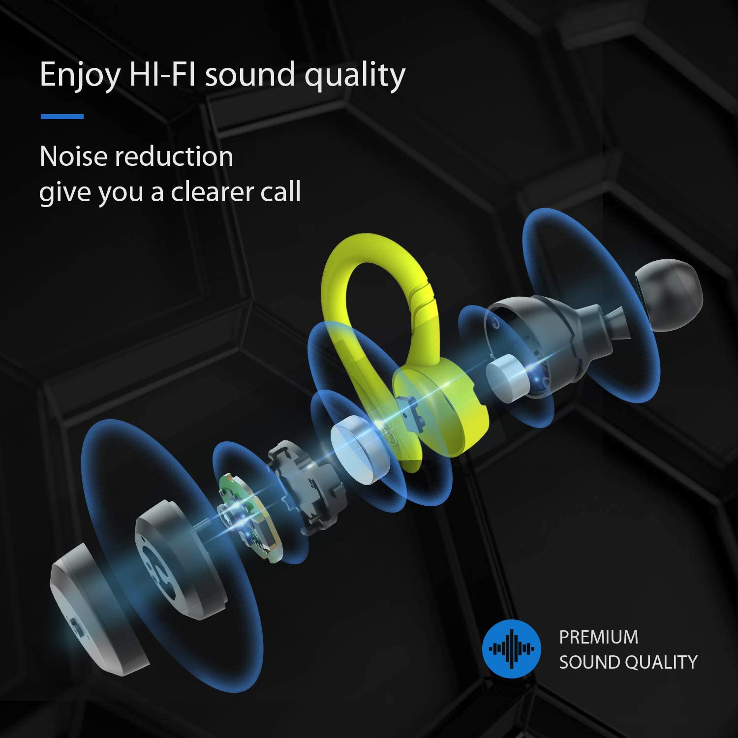 APEKX Bluetooth Headphones True Wireless Earbuds with Charging Case In-Ear Headphones - Tophatter Daily Deals