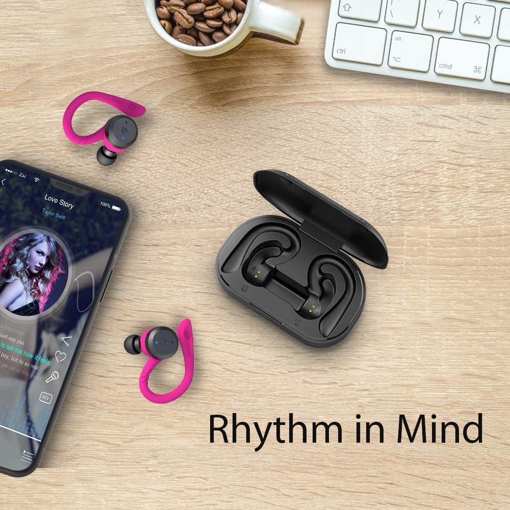APEKX Bluetooth Headphones True Wireless Earbuds with Charging Case In-Ear Headphones - Tophatter Daily Deals