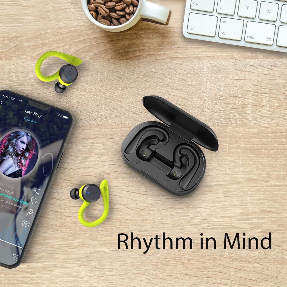 APEKX Bluetooth Headphones True Wireless Earbuds with Charging Case In-Ear Headphones - Tophatter Daily Deals
