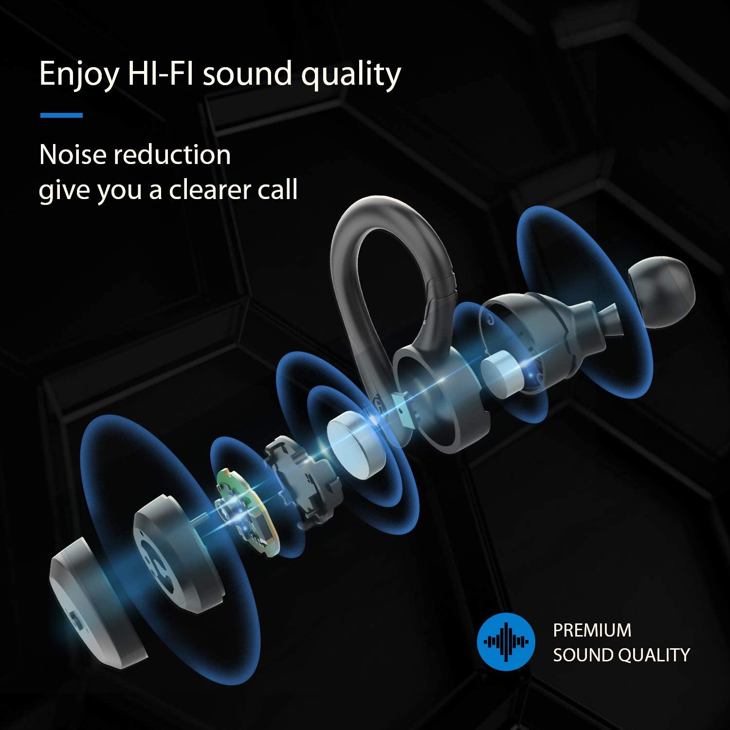 APEKX Bluetooth Headphones True Wireless Earbuds with Charging Case In-Ear Headphones - Tophatter Daily Deals