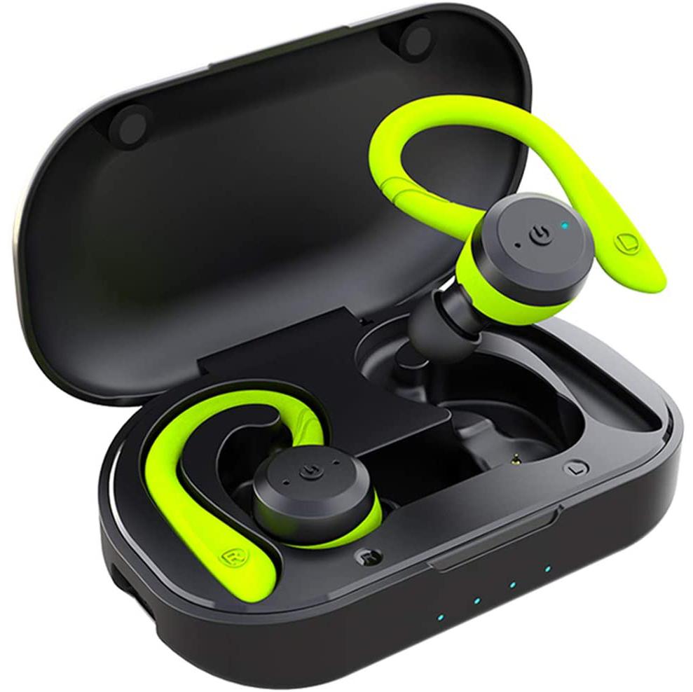 APEKX Bluetooth Headphones True Wireless Earbuds with Charging Case Green In-Ear Headphones - Tophatter Daily Deals