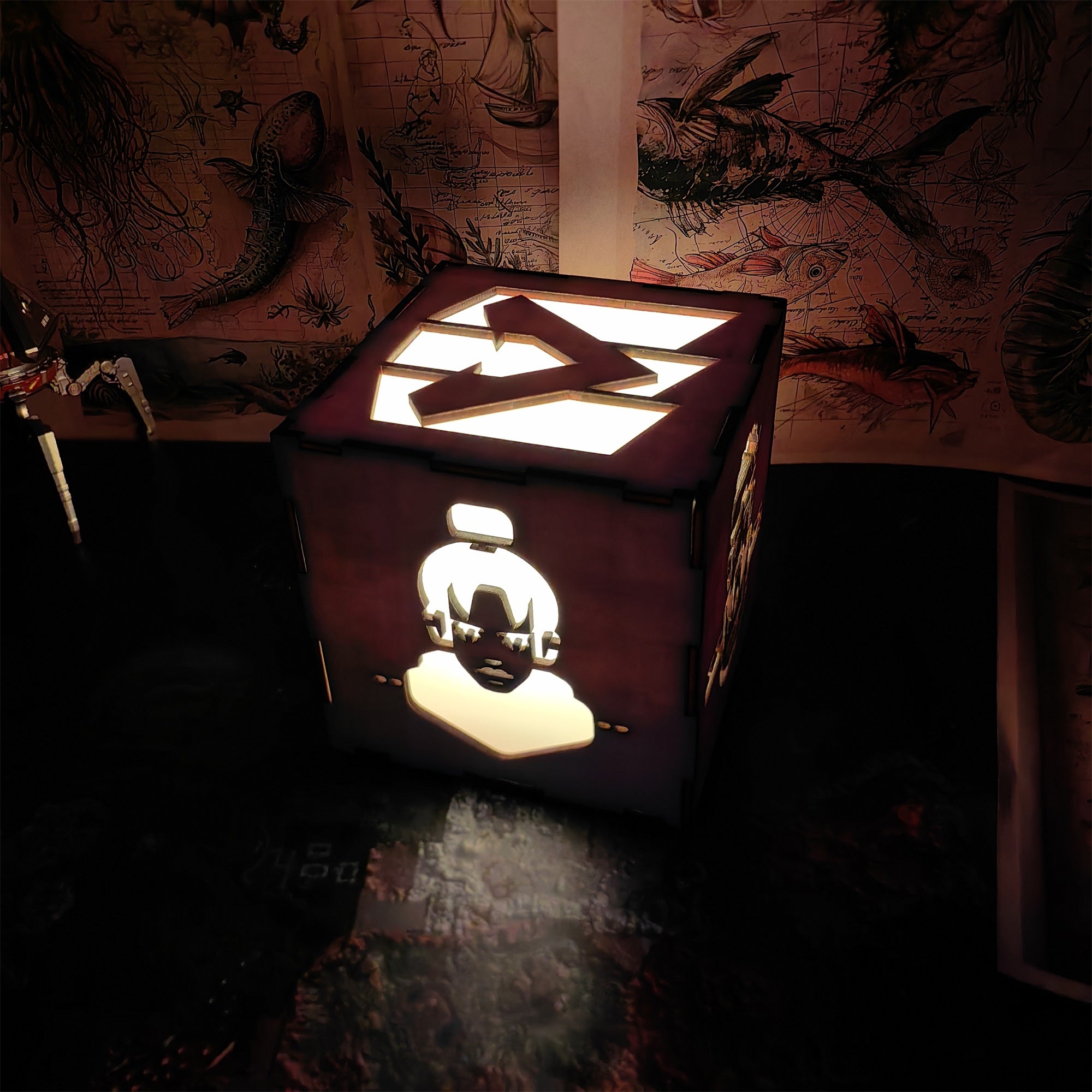 Handmade Wraith Octane Wooden Lantern Night Light - Tophatter Daily Deals