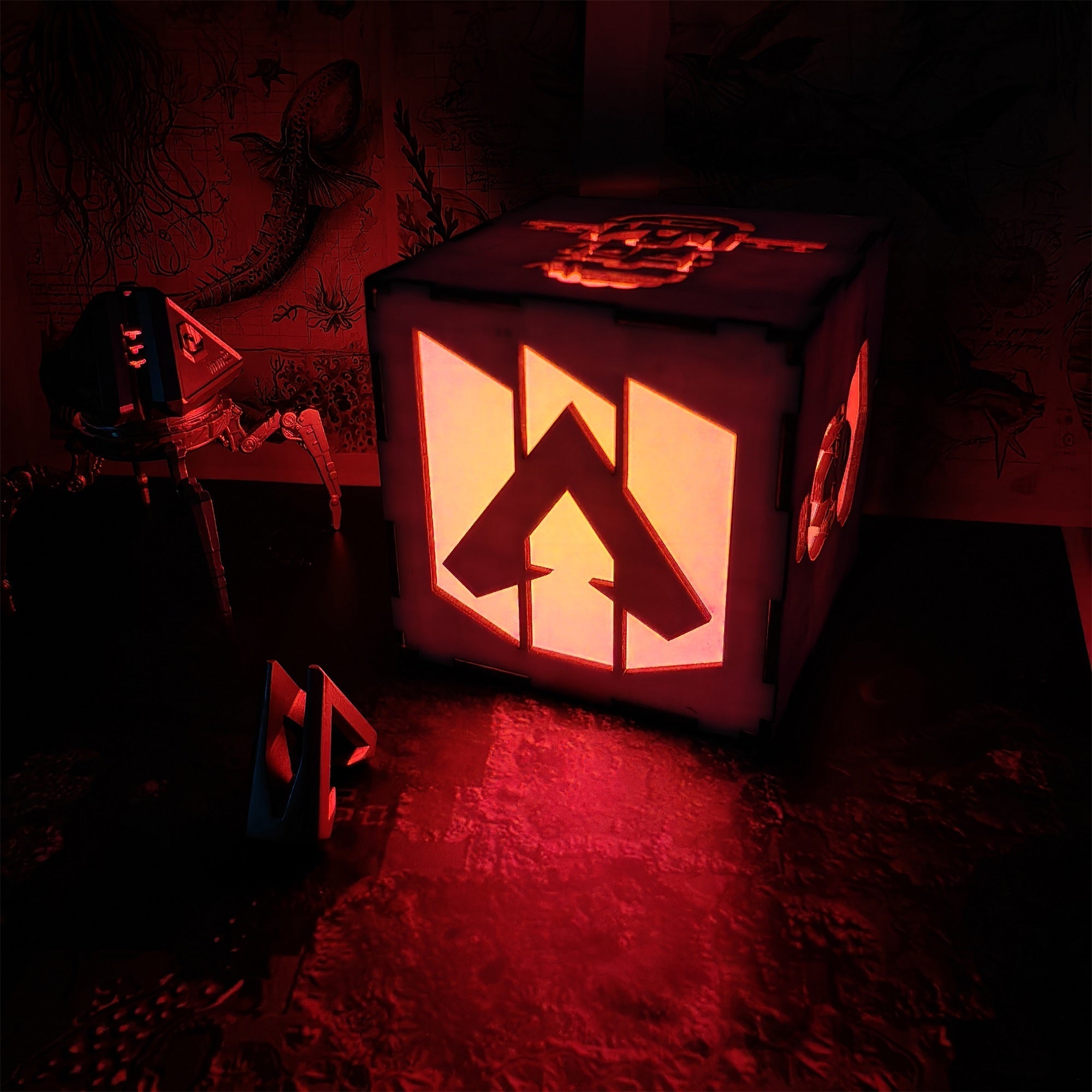 Handmade Wraith Octane Wooden Lantern Night Light - Tophatter Daily Deals